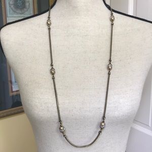 Ann Taylor gold/crystal necklace